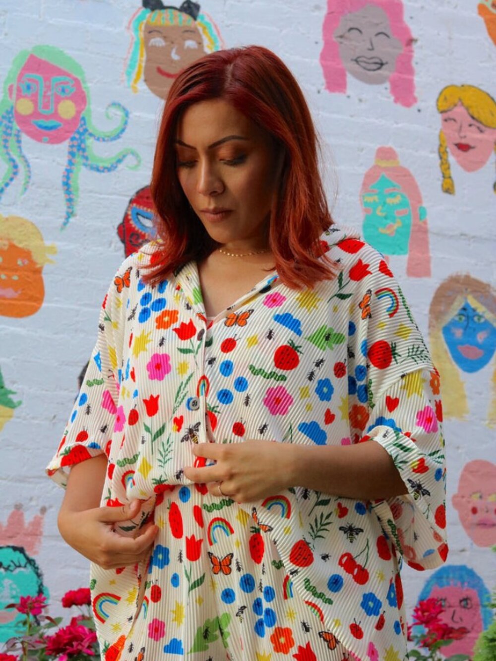 TABY Original Mañana Será Bonito Plisse Top Ribbed & Flowy Women's Size 2XL/3XL